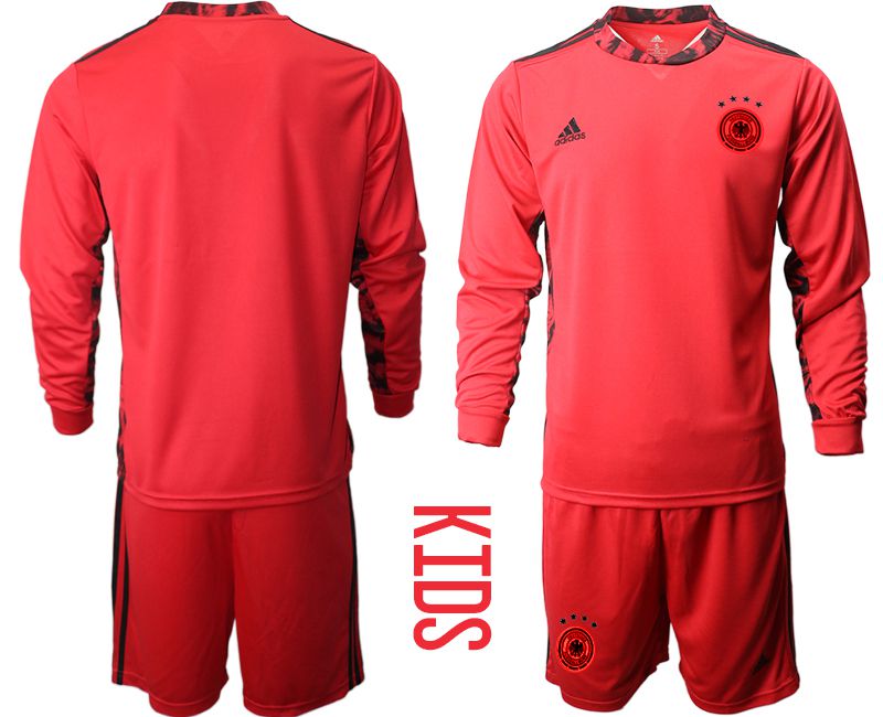 Youth 2021 World Cup National Germany red goalkeeper long sleeve Soccer Jerseys